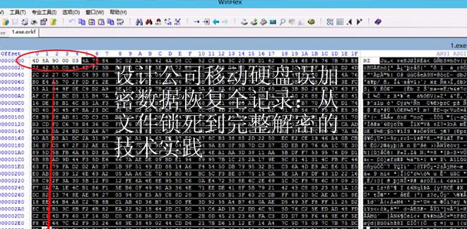 设计公司移动硬盘误加密数据恢复全记录：从文件锁死到完整解密的技术实践